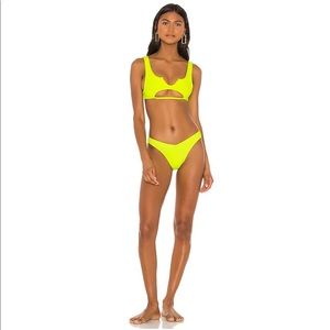 Frankie’s Bikinis Cole swimsuit in Lemon Drop